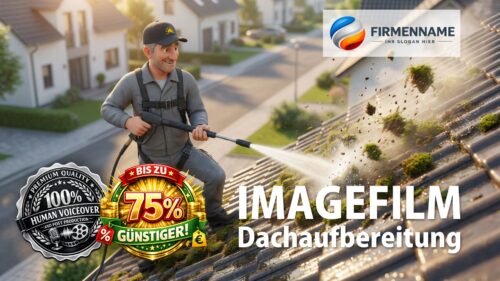 KI-Imagefilm Dachreinigung/Dachbeschichtung individualisiert mit ihrem Branding